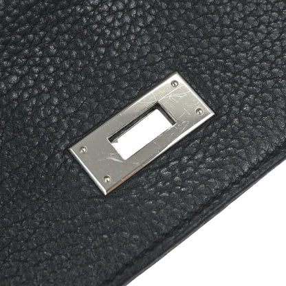 Hermes 2010 Black Taurillon Clemence Kelly 35 Retourne 2way Shoulder Handbag