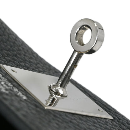 Hermes 2010 Black Taurillon Clemence Kelly 35 Retourne 2way Shoulder Handbag