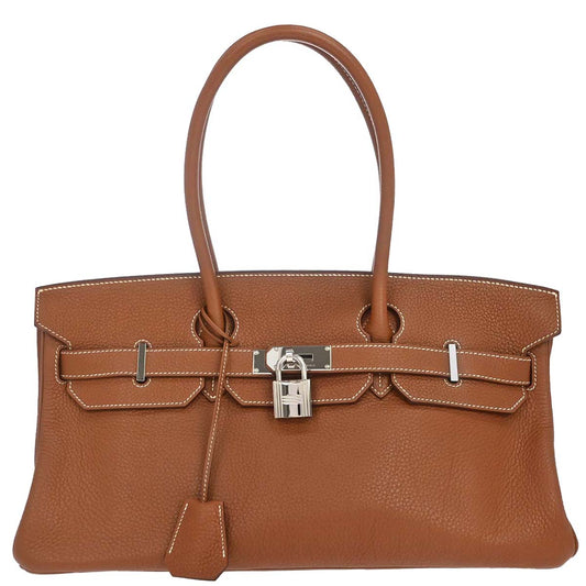 Hermes Gold Togo JPG Shoulder Birkin Handbag