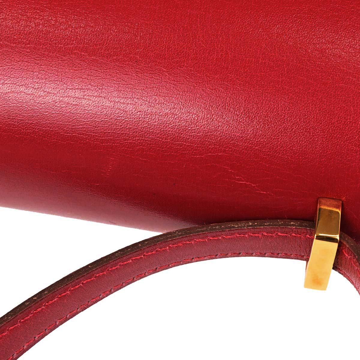 Hermes Rouge Garance Box Calf Constance 18 Shoulder Bag