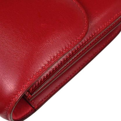 Hermes Rouge Garance Box Calf Constance 18 Shoulder Bag