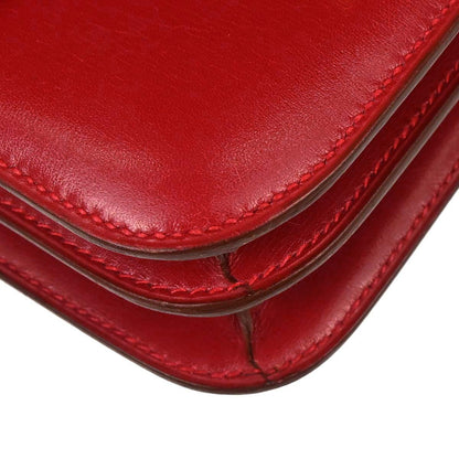 Hermes Rouge Garance Box Calf Constance 18 Shoulder Bag