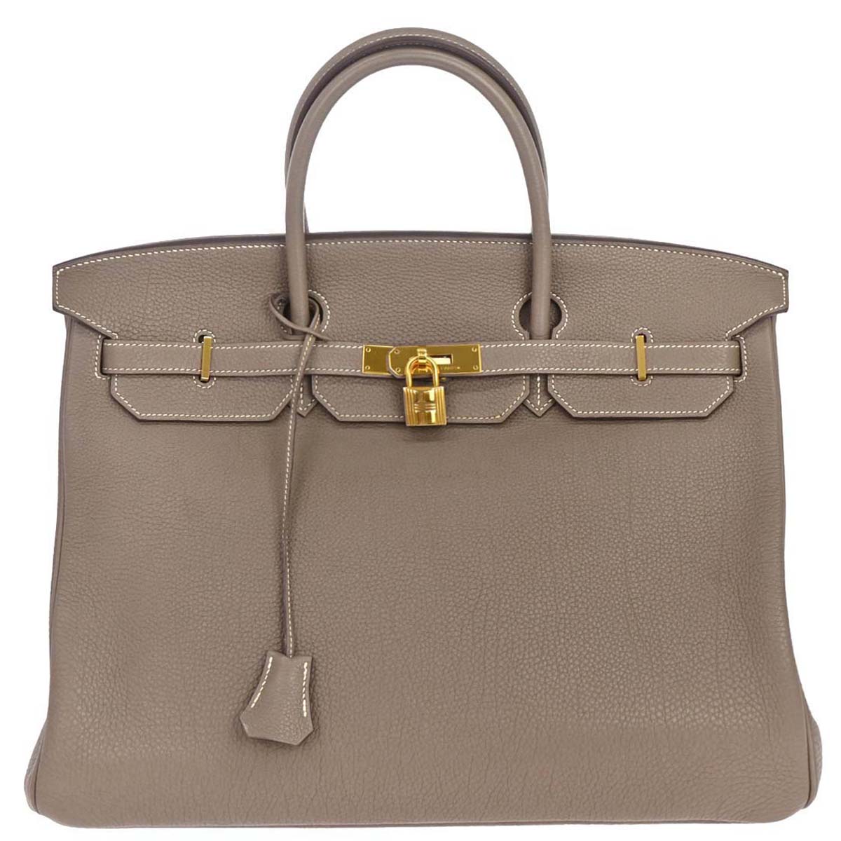 Hermes 2012 Etoupe Gray Togo Birkin 40 Handbag