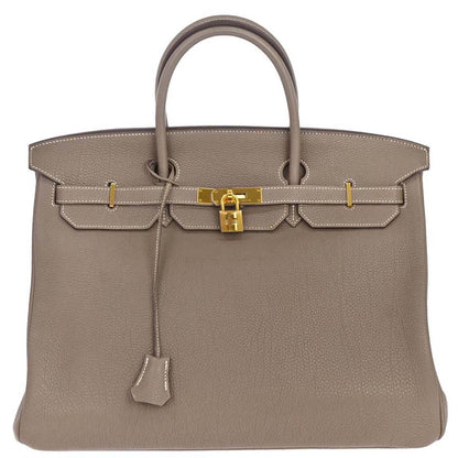 Hermes 2012 Etoupe Gray Togo Birkin 40 Handbag
