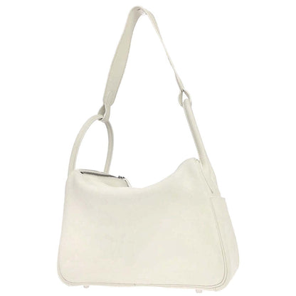 Hermes White Evercolor Lindy 30 Shoulder Bag