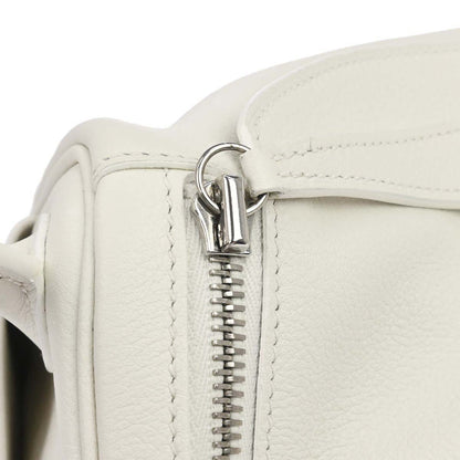 Hermes White Evercolor Lindy 30 Shoulder Bag