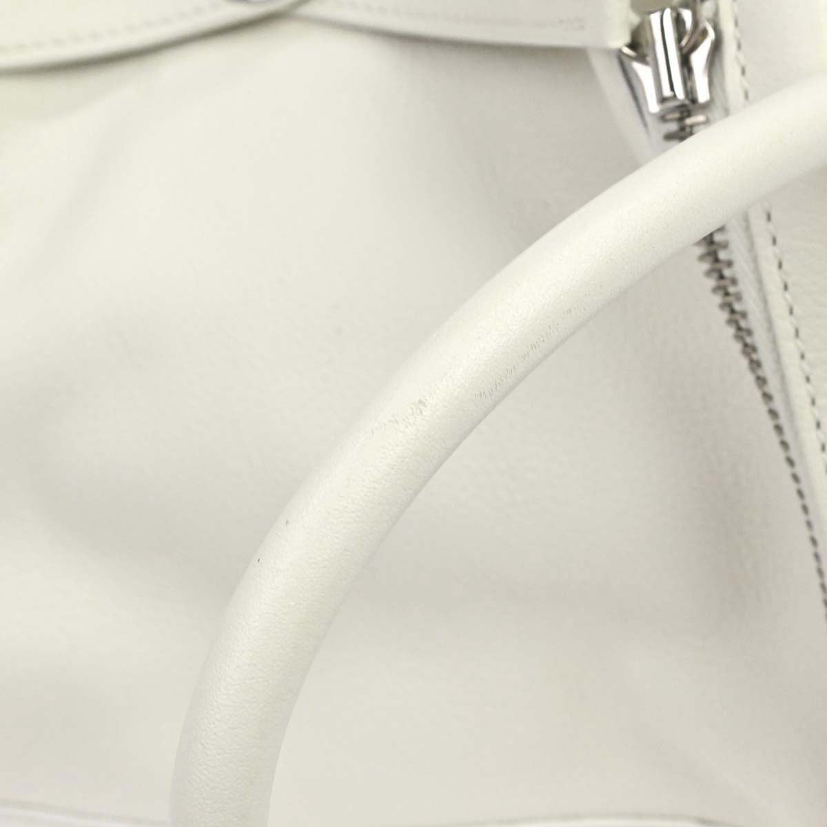 Hermes White Evercolor Lindy 30 Shoulder Bag