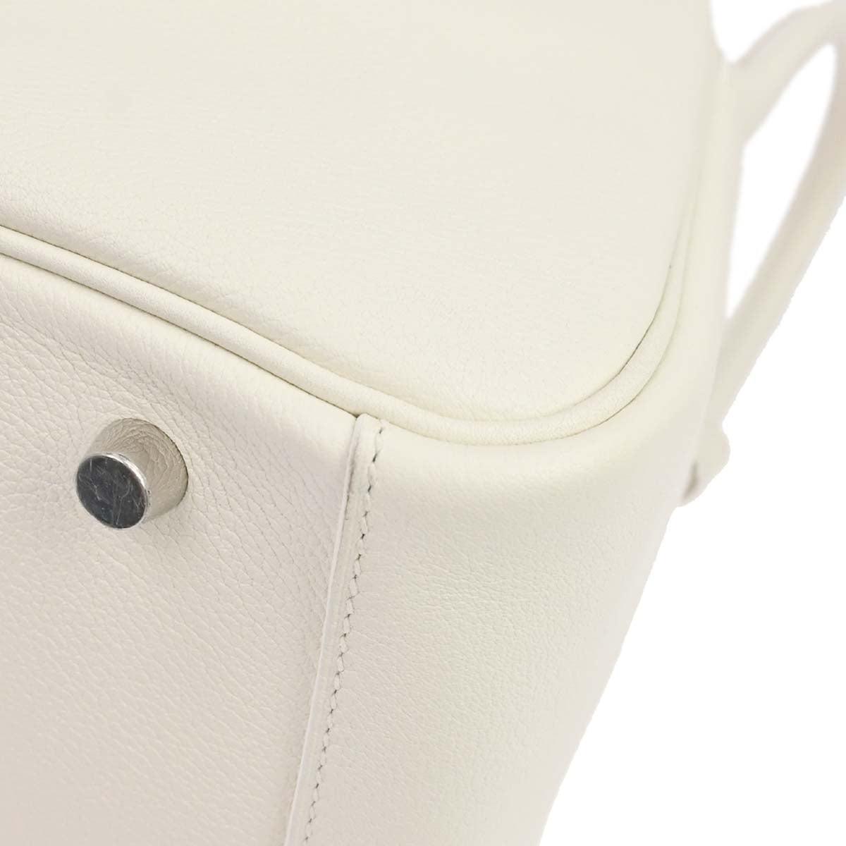 Hermes White Evercolor Lindy 30 Shoulder Bag