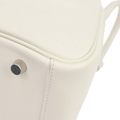 Hermes White Evercolor Lindy 30 Shoulder Bag