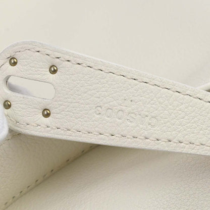 Hermes White Evercolor Lindy 30 Shoulder Bag