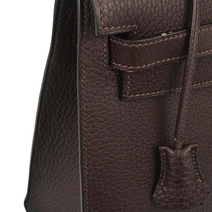 Hermes Chocolat Fjord Kelly 32 Sellier 2way Shoulder Handbag