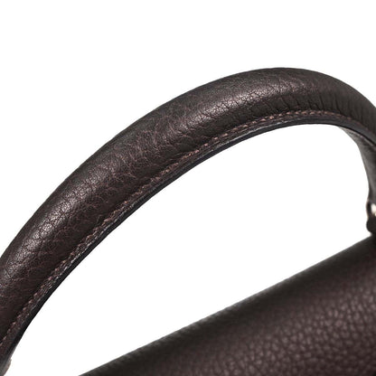 Hermes Chocolat Fjord Kelly 32 Sellier 2way Shoulder Handbag
