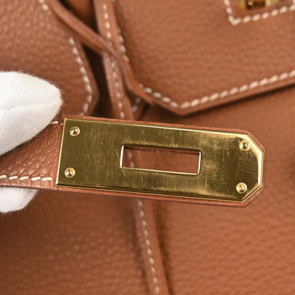 Hermes Gold Togo Birkin 35 Handbag