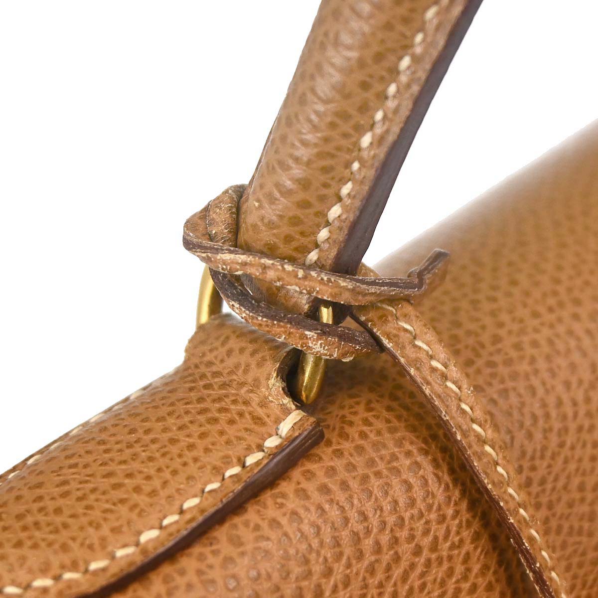 Hermes Natural Courchevel Kelly 32 Sellier 2way Shoulder Handbag