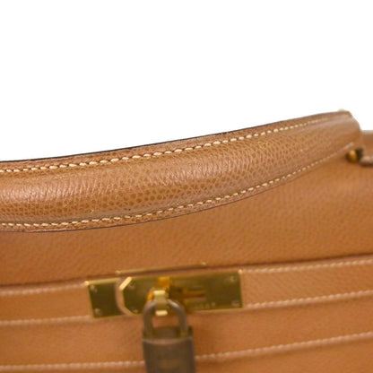 Hermes Natural Courchevel Kelly 32 Sellier 2way Shoulder Handbag