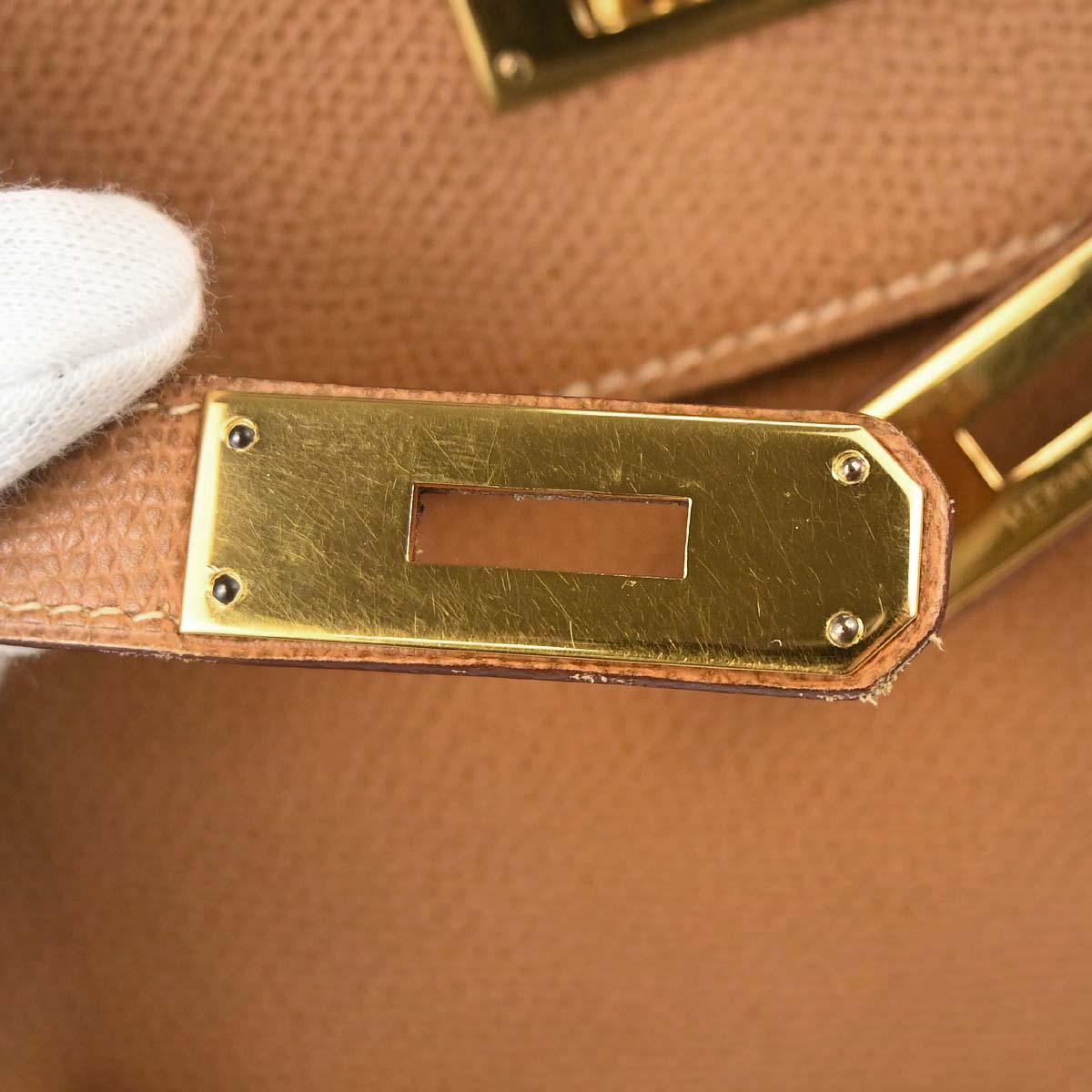 Hermes Natural Courchevel Kelly 32 Sellier 2way Shoulder Handbag