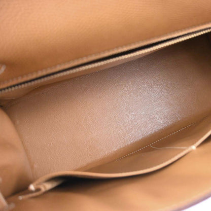 Hermes Natural Courchevel Kelly 32 Sellier 2way Shoulder Handbag