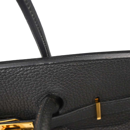 Hermes Black Togo Birkin 35 Handbag