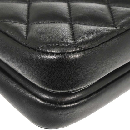 Chanel 2018-2019 Black Lambskin CC Chic Double Flap Shoulder Bag