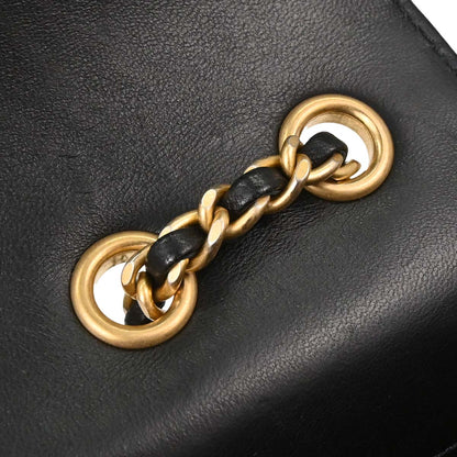 Chanel 2018-2019 Black Lambskin CC Chic Double Flap Shoulder Bag