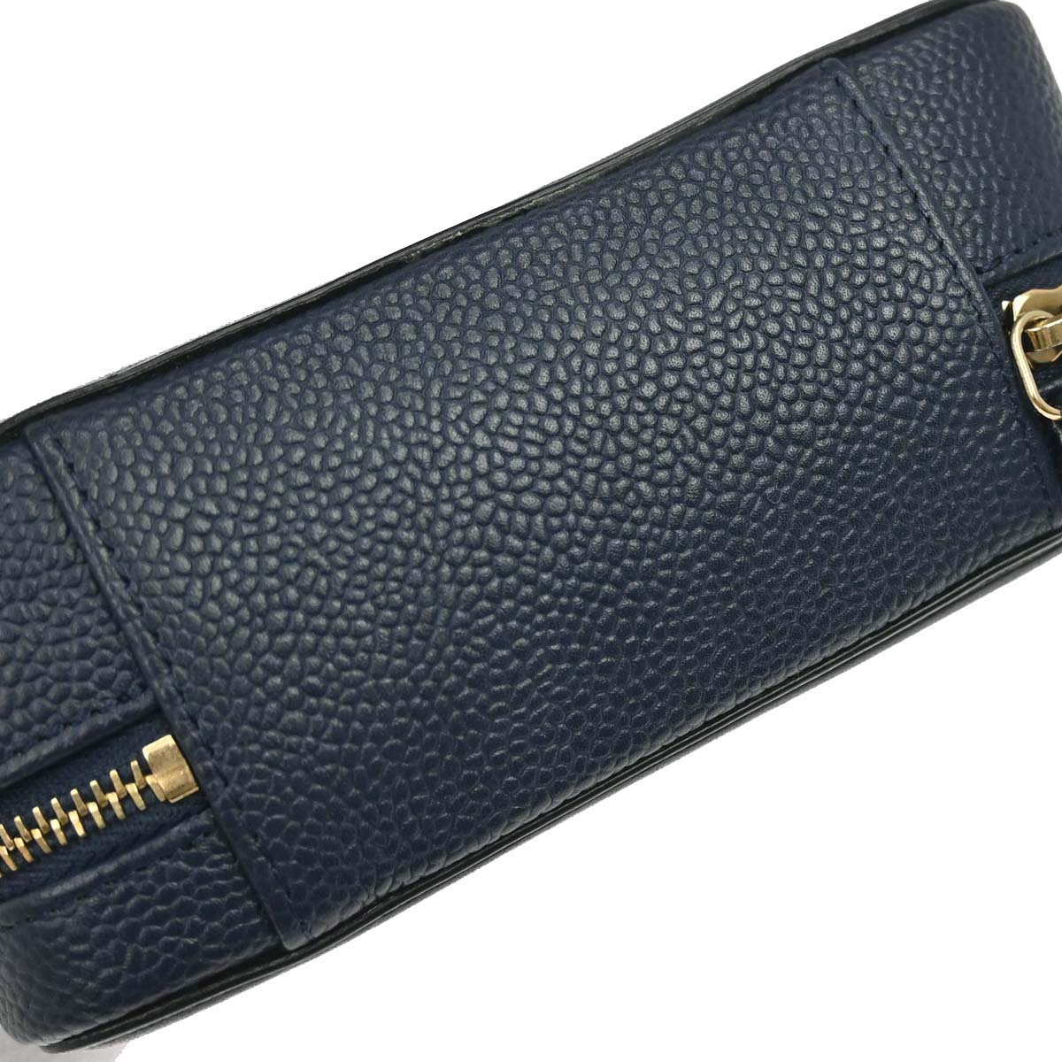 Chanel 2018-2019 Navy Caviar Skin Filigree Vanity Shoulder Bag