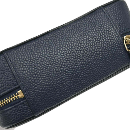 Chanel 2018-2019 Navy Caviar Skin Filigree Vanity Shoulder Bag