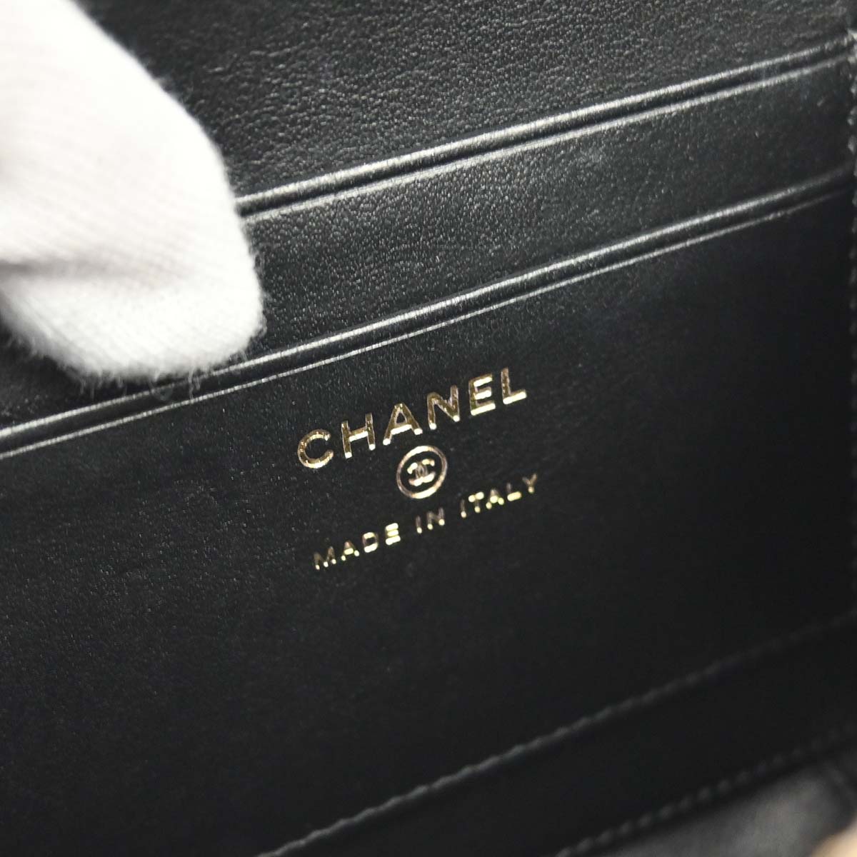 Chanel 2018-2019 Navy Caviar Skin Filigree Vanity Shoulder Bag