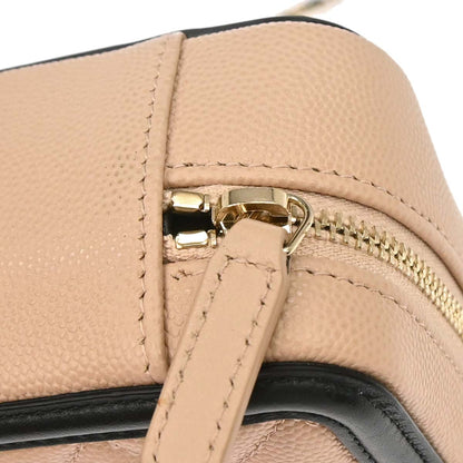 Chanel 2019 Beige Calfskin Filigree Vanity Shoulder Bag