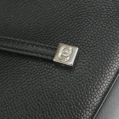 Chanel 2005-2006 Black Perforated Caviar Skin CC Bowler Bag Handbag