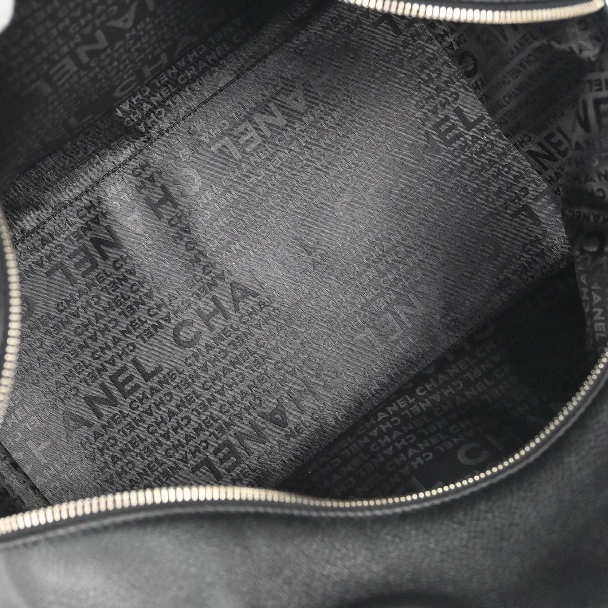 Chanel 2005-2006 Black Perforated Caviar Skin CC Bowler Bag Handbag