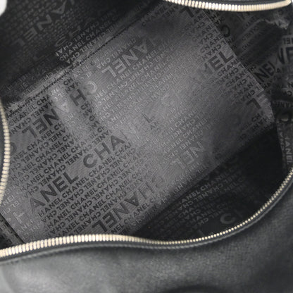 Chanel 2005-2006 Black Perforated Caviar Skin CC Bowler Bag Handbag