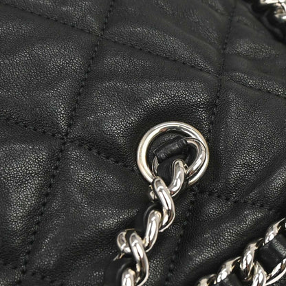 Chanel 2011 Black Calfskin Chain Around Bowler Bag Handbag