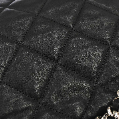 Chanel 2011 Black Calfskin Chain Around Bowler Bag Handbag