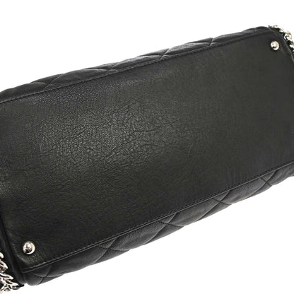 Chanel 2011 Black Calfskin Chain Around Bowler Bag Handbag
