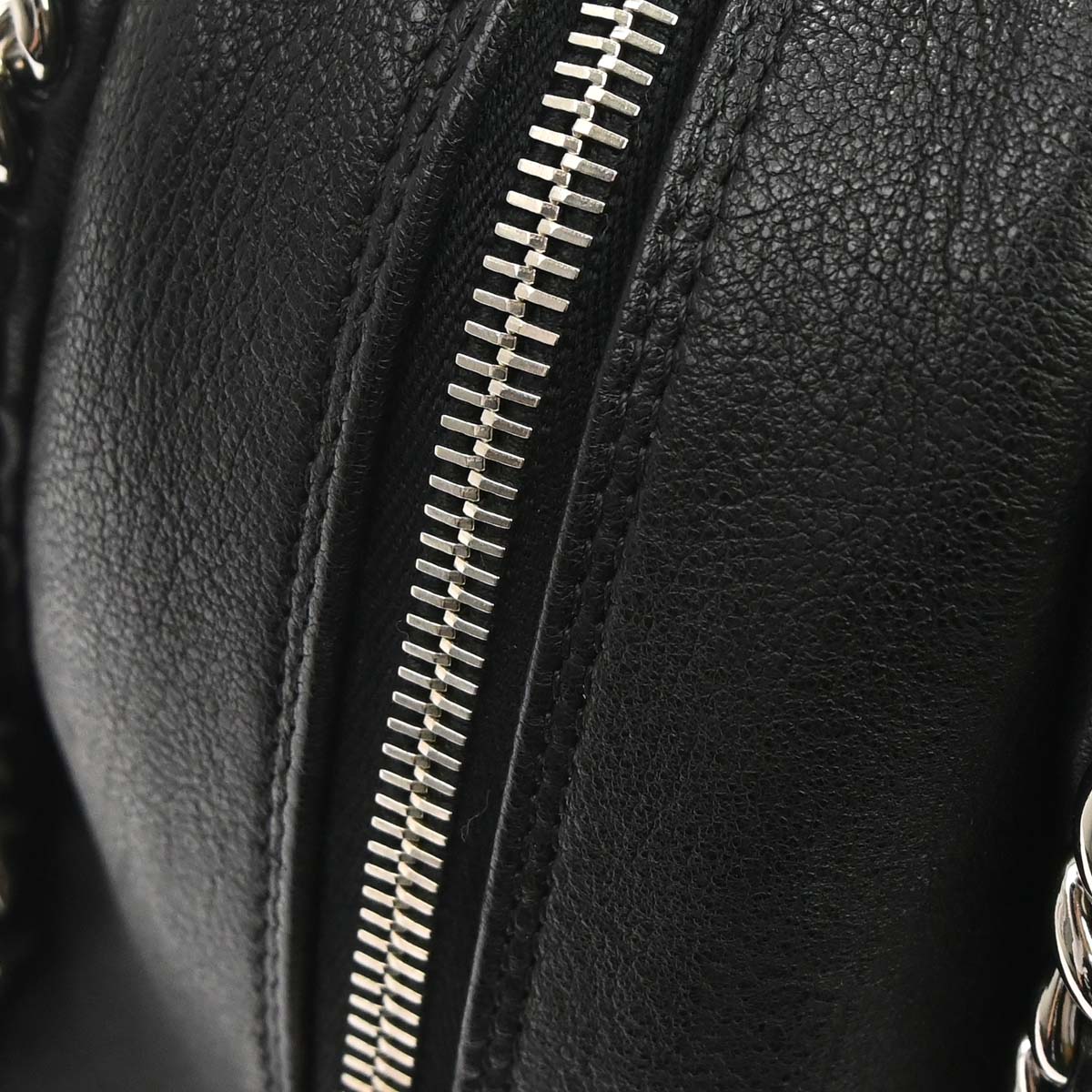 Chanel 2011 Black Calfskin Chain Around Bowler Bag Handbag