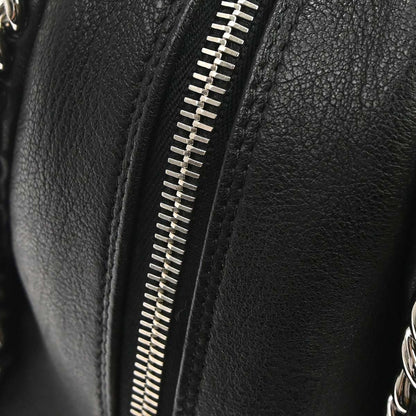 Chanel 2011 Black Calfskin Chain Around Bowler Bag Handbag