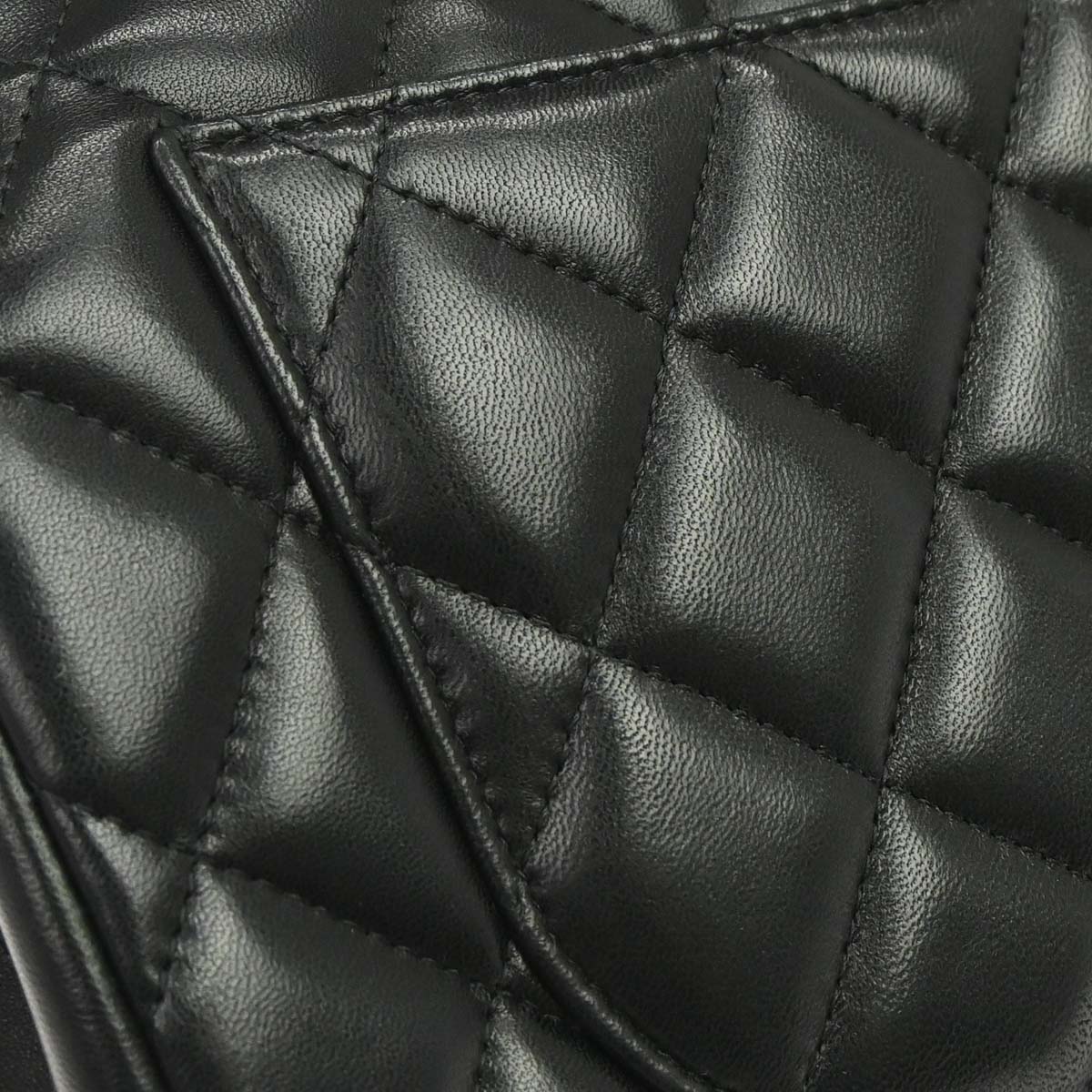 Chanel 2012 Black Lambskin Jumbo Classic Double Flap Shoulder Bag