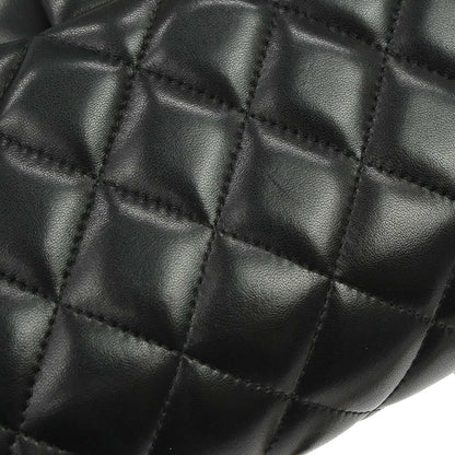 Chanel 2012 Black Lambskin Jumbo Classic Double Flap Shoulder Bag