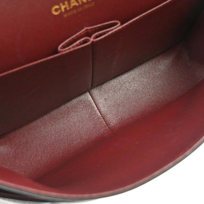 Chanel 2012 Black Lambskin Jumbo Classic Double Flap Shoulder Bag