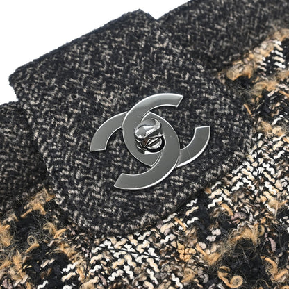 Chanel 2005-2006 Gray Tweed Check Handbag