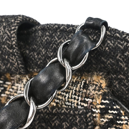 Chanel 2005-2006 Gray Tweed Check Handbag