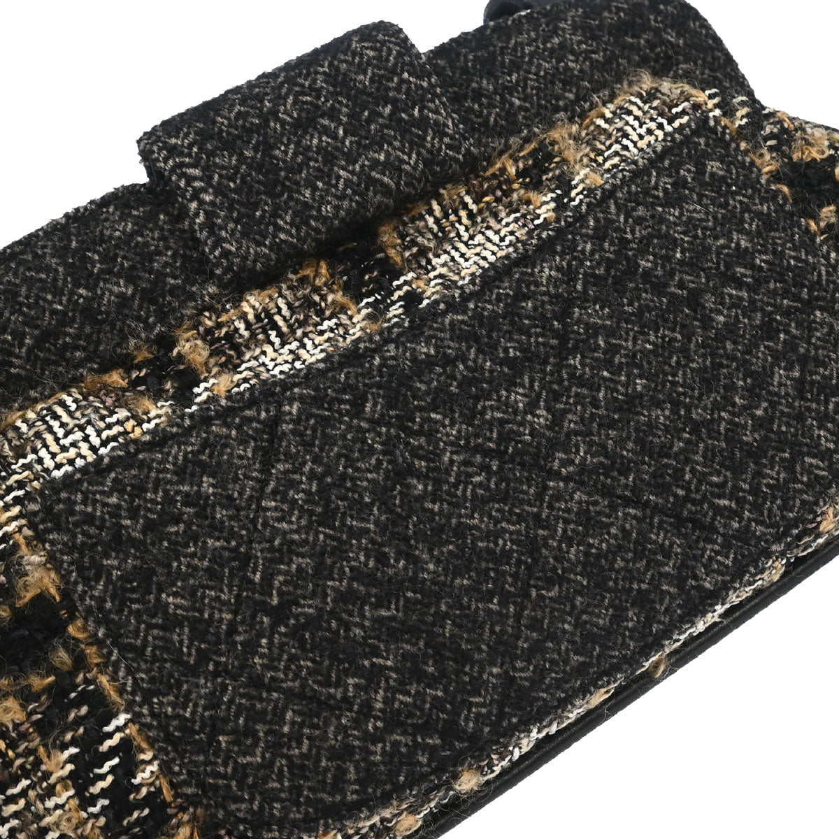 Chanel 2005-2006 Gray Tweed Check Handbag