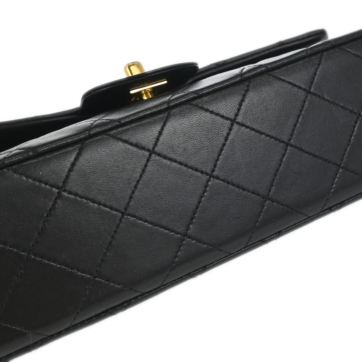 Chanel Black Lambskin Small Classic Double Flap Shoulder Bag