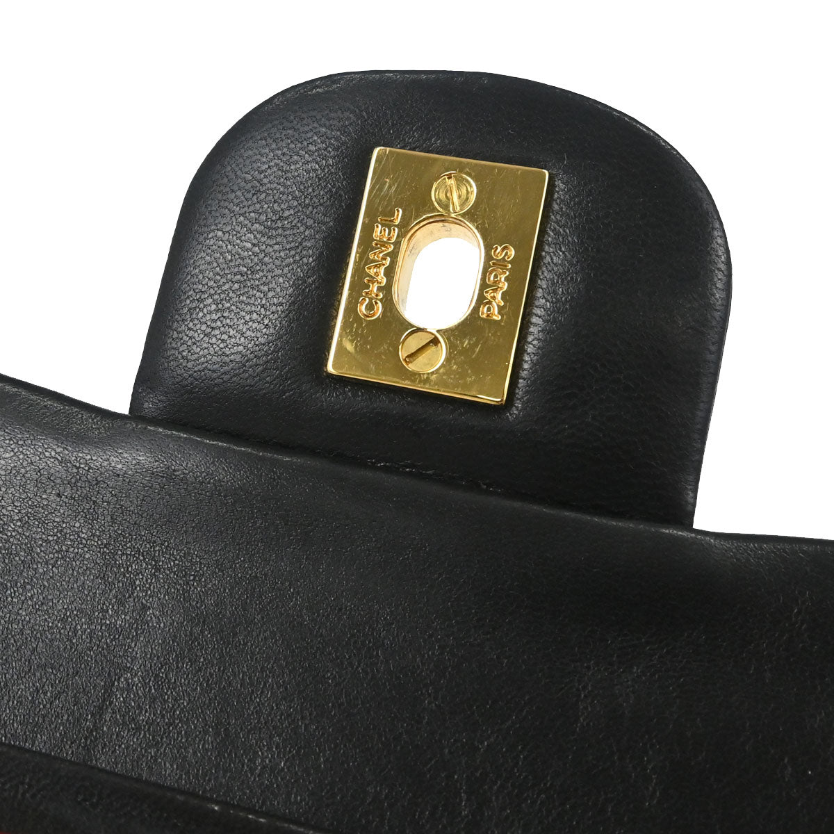 Chanel Black Lambskin Small Classic Double Flap Shoulder Bag
