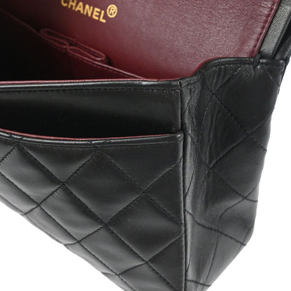 Chanel Black Lambskin Small Classic Double Flap Shoulder Bag