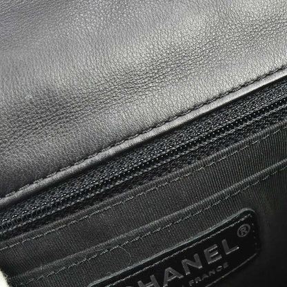 Chanel 2019 Black Calfskin Lurex Elementary Chic Flap Shoulder Bag