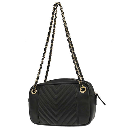 Chanel 2019 Black Calfskin Daily Chevron Camera Bag