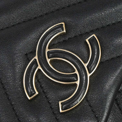 Chanel 2019 Black Calfskin Daily Chevron Camera Bag