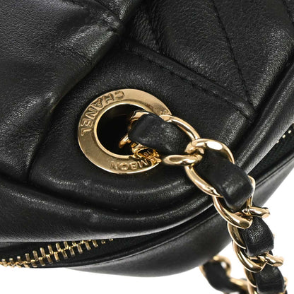 Chanel 2019 Black Calfskin Daily Chevron Camera Bag