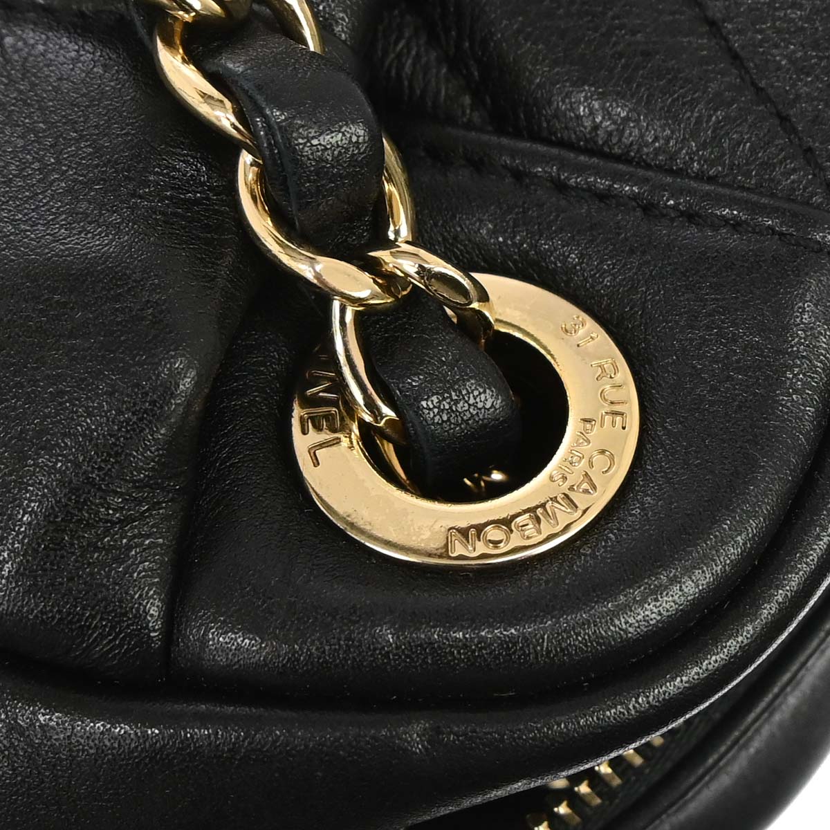 Chanel 2019 Black Calfskin Daily Chevron Camera Bag